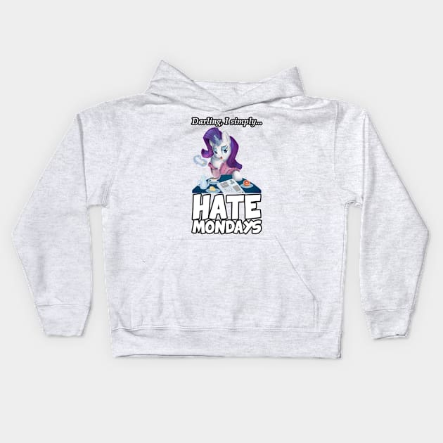 I Hate Mondays Kids Hoodie by DistopiaDesing